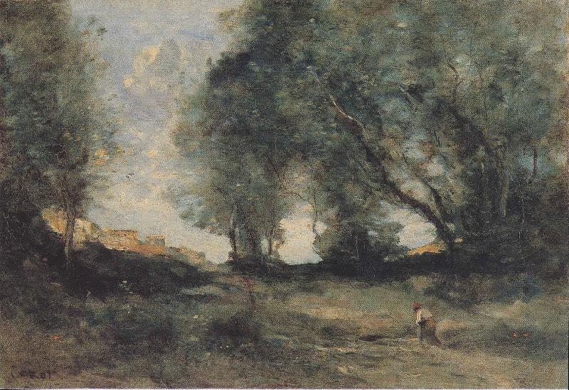 Jean-Baptiste-Camille Corot Landscape Norge oil painting art